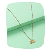 Cartoon Cat Kid Necklace with gold-tone chain and playful cat pendant, ideal for girls aged 3 to 7. Adjustable and durable for daily wear.