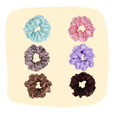 Silk Satin Hair Scrunchies Set: Breakage-Free Hair Ties