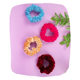 Luxury Velvet Hair Scrunchies Pack - 4 Stylish Pieces