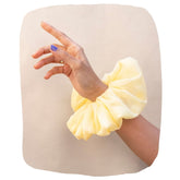 Luxury Organza Hair Scrunchie in Yellow by Arendelle
