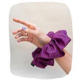 Luxurious Organza Hair Scrunchie - Wine Accessory