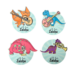 3D Personalised Kids Gift Tags — Party Dinosaurs (Set of 8)