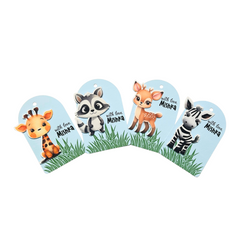 3D Personalised Kids Gift Tags — Safari Babies (Set of 8)