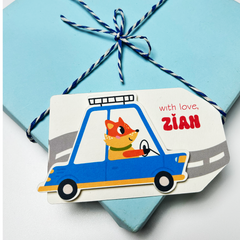 3D Personalised Kids Gift Tags — Little Drivers (Set of 8)