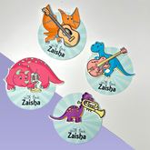 3D Personalised Kids Gift Tags — Party Dinosaurs (Set of 8)