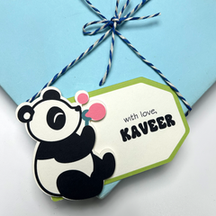 3D Personalised Kids Gift Tags — Playful Pandas (Set of 8)