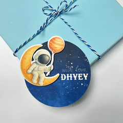 3D Personalised Kids Gift Tags — Space Explorer (Set of 8)