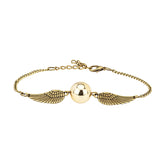 Harry Potter Inspired Golden Snitch with Bronze Wings Bracelet