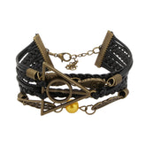 Harry Potter Inspired Black Deathly Hallow & Snitch Multi-strand Bracelet