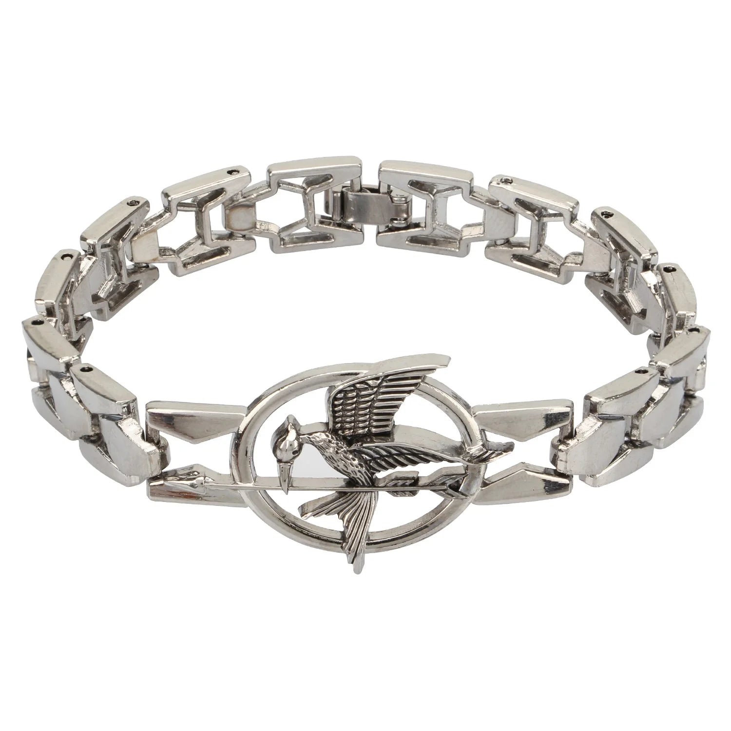 Hunger Games Mockingjay bracelet silver jewelry