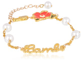 Beauty and the Beast Inspired Rose and Pearl Delicate Bracelet