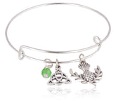 Outlander Inspired Multiple Charm Adjustable Kada Bracelet