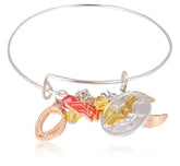 Wonder Woman Inspired Multiple Charm Adjustable Kada Bracelet