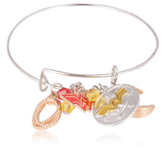 Wonder Woman Inspired Multiple Charm Adjustable Kada Bracelet