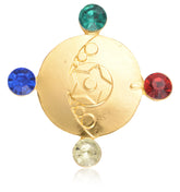 Anime Sailor Moon Transformation Brooch with colorful gemstones