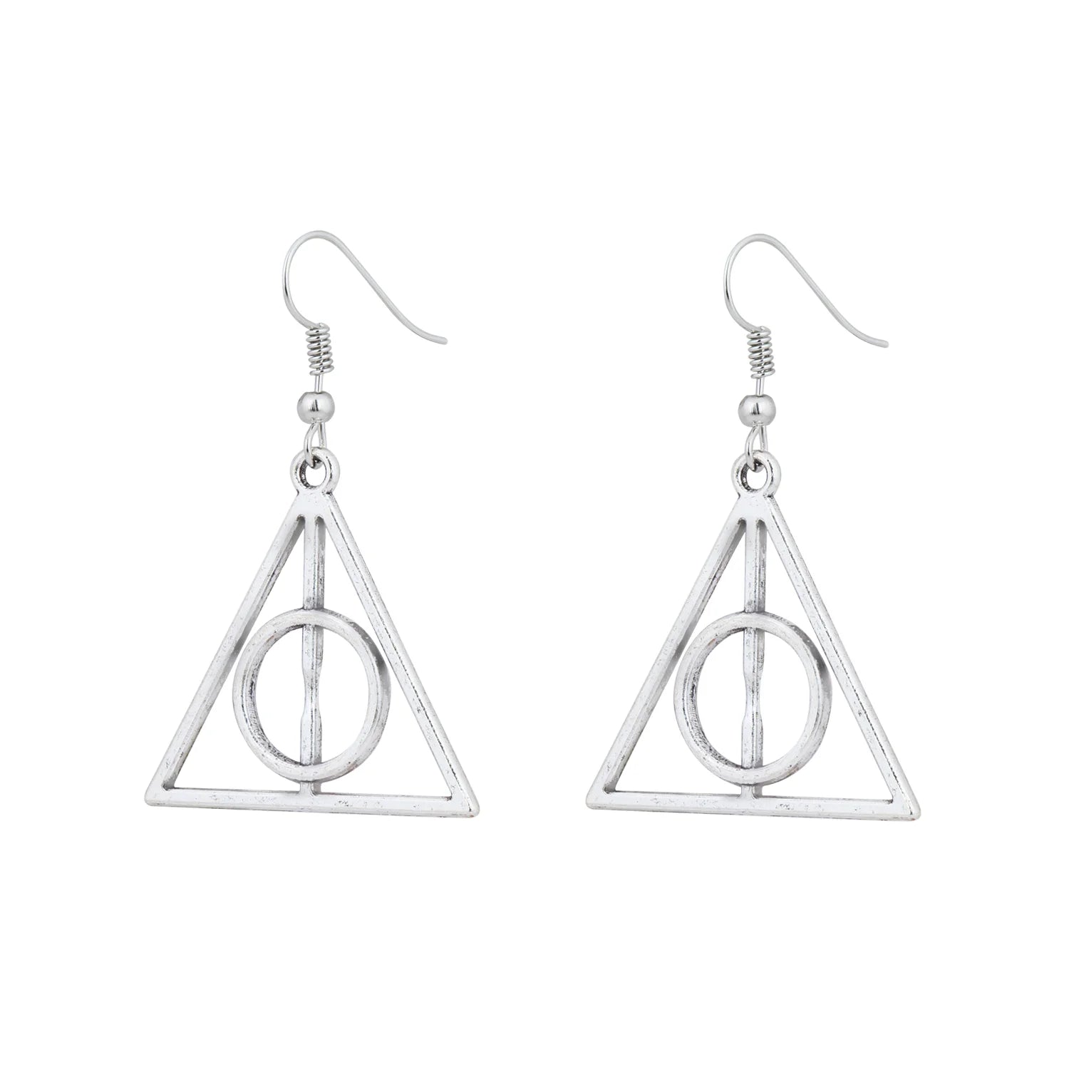 Silver Harry Potter Deathly Hallows earrings