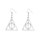 Silver Harry Potter Deathly Hallows earrings