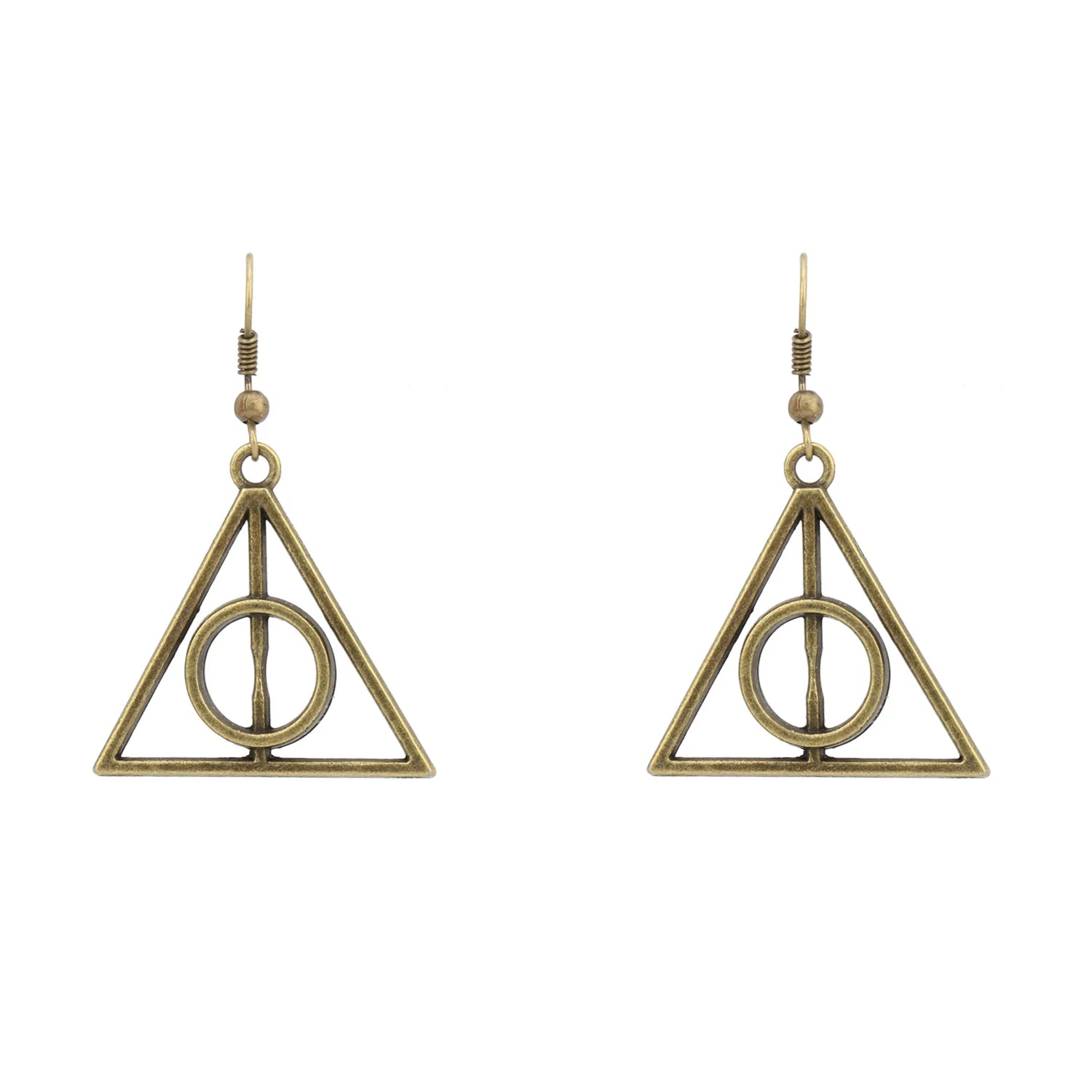 Bronze Harry Potter Deathly Hallow earrings