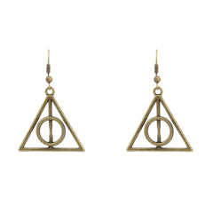 Bronze Harry Potter Deathly Hallow earrings