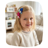 Bunny Ear Hair Clips – Blue & Pink (Set of 4)