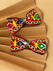 Rangtaari Bow Clip Set – Ethnic Navratri Hair Accessories