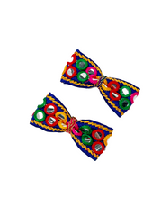 Dholida Bow Clip Set – Vibrant Navratri Hair Accessories