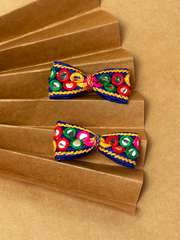 Dholida Bow Clip Set – Vibrant Navratri Hair Accessories