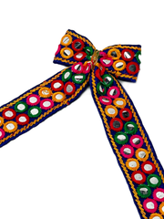 Dholida Pigtail Bow – Ethnic Navratri Hair Accessory for Girls