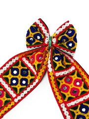 Chogada Pigtail Bow – Colorful Navratri Hair Accessory for Girls