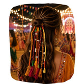 Navratri Hair Tassel Cords - Shades of Brown