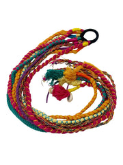 Navratri Hair Tassel Cords – Handcrafted Festive Braided Parandi with Kodi Shells & Bells for Garba