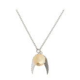 Harry Potter Inspired Golden Snitch with Silver Wings Pendant