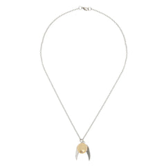 Harry Potter Inspired Golden Snitch with Silver Wings Pendant