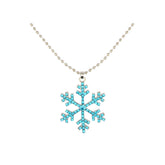 Frozen Inspired Blue Snowflake Pendant
