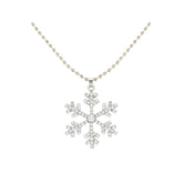 Frozen Inspired White Snowflake Pendant