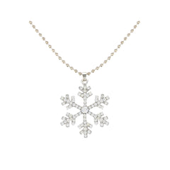 Frozen Inspired White Snowflake Pendant