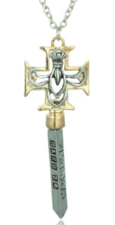 The Da Vinci Code Inspired Key of the Bank Cross Pendant