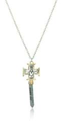 The Da Vinci Code Inspired Key of the Bank Cross Pendant