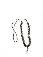 Arendelle Navratri Phone Sling featuring metallic ghungroo detailing and a clip for phone attachment. Perfect for Navratri festivities.