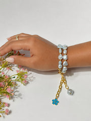 Lumba, Reimagined — Aqua Dream | 4-in-1 Baroque Pearl Lumba Rakhi