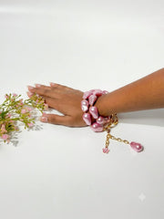 Lumba, Reimagined — Petal Pink | 4-in-1 Baroque Pearl Lumba Rakhi