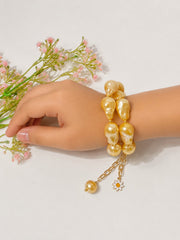 Lumba, Reimagined — Golden Hour | 4-in-1 Baroque Pearl Lumba Rakhi