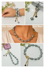 Lumba, Reimagined — Moonstone | 4-in-1 Baroque Pearl Lumba Rakhi