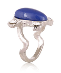 Blue stone ring worn on finger, Vampire Diaries jewelry