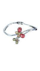 Close-up of Swarovski Butterfly Statement Bracelet with sparkling multicolor crystals and polished silver-tone finish, ideal for gifting or styling.