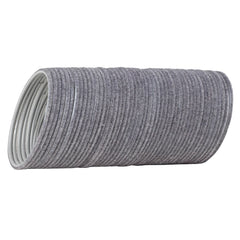 Close-up of Grey Velvet Bangles Set - Traditional Jewelry, 48 Pcs stacked to highlight smooth velvet coating and metallic base.