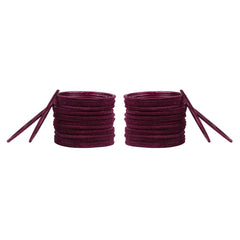 Wine Velvet Bangles Set of 48 Pcs displayed in pairs, featuring a rich velvet texture and deep wine color for festive and traditional wear.