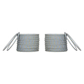 Set of 48 grey metal bangles for girls with golden bead detailing, displayed in two equal stacks. Stylish jewelry from Arendelle Kids.