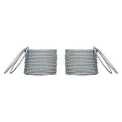 Set of 48 grey metal bangles for girls with golden bead detailing, displayed in two equal stacks. Stylish jewelry from Arendelle Kids.