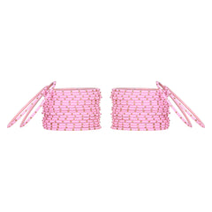 Set of 48 light pink metal bangles for girls by Arendelle Kids, featuring gold dot accents, perfect for accessorizing any outfit.
